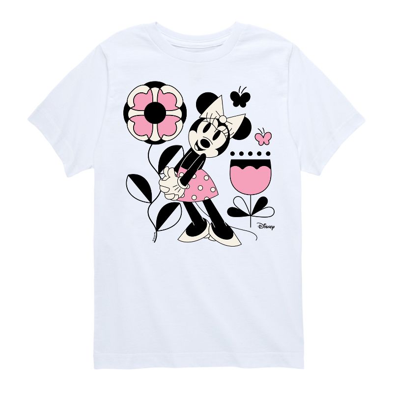 Boys' - Disney - Minnie Mouse with Flowers & Butterflies Short Sleeve Graphic T-Shirt