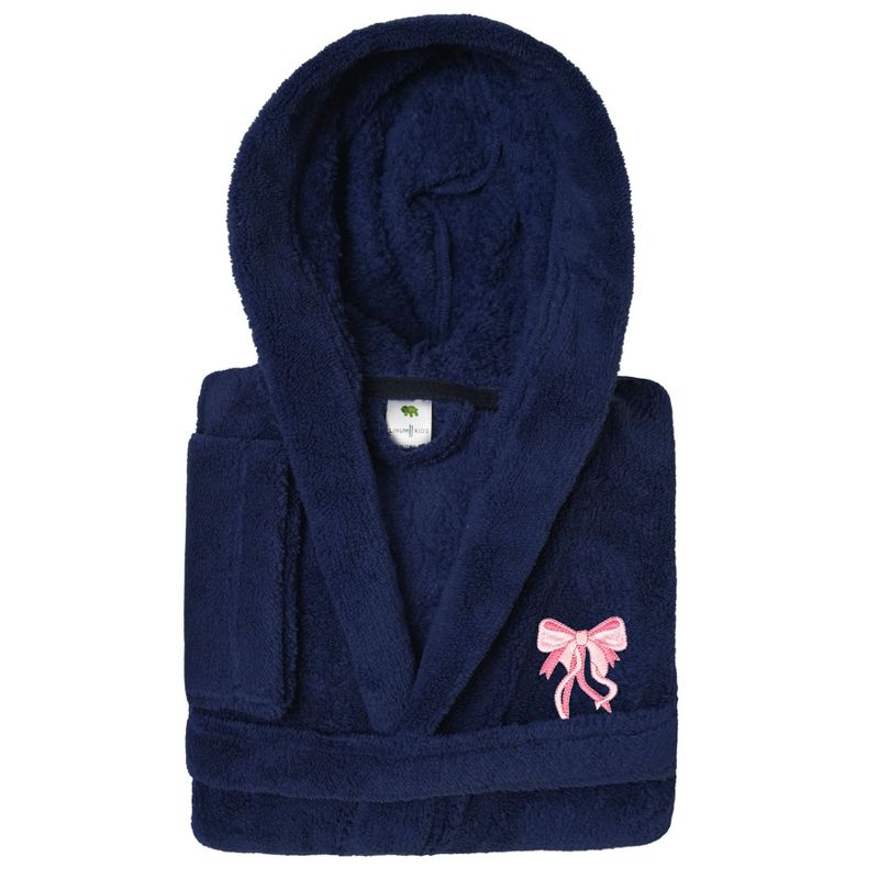رداء حمام بغطاء رأس مزدوج ناعم من Linum Kids مصنوع من البوليستر بنسبة 100% فائق النعومة - TURTLE، KIDS50-DESIGN