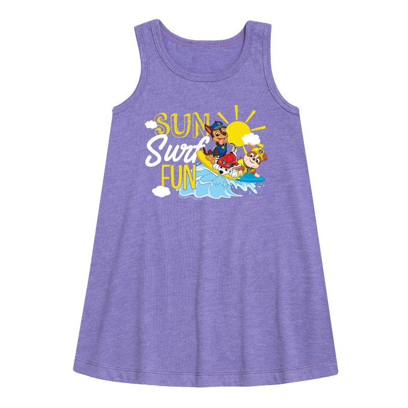 Girls' - Paw Patrol - Sun Surf Fun Graphic Sleeveless Aline Dress