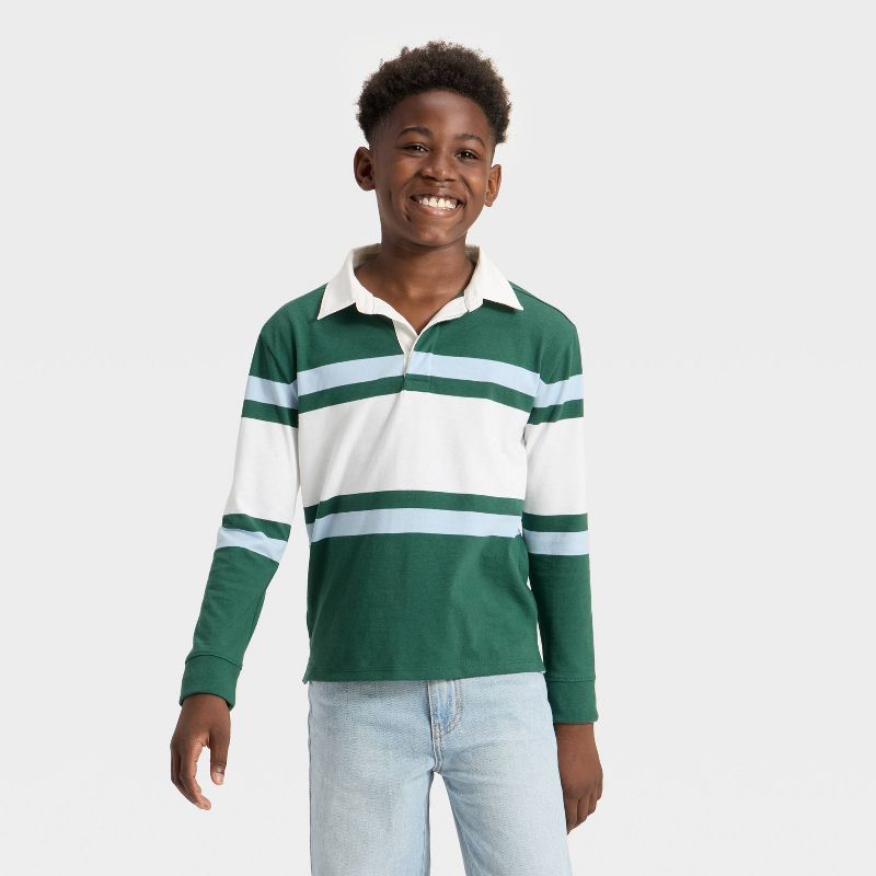 Boys' Long Sleeve Chest Striped T-Shirt - Cat & Jack™