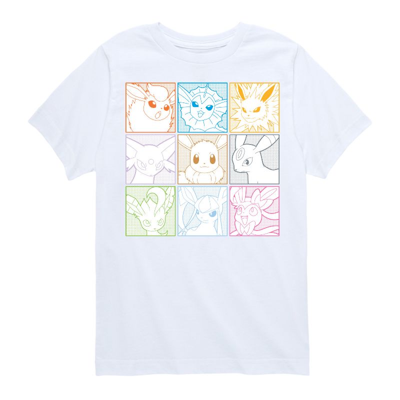 تي شيرت جرافيكي بأكمام قصيرة من بوكيمون - إيفي سكويرز للأولاد