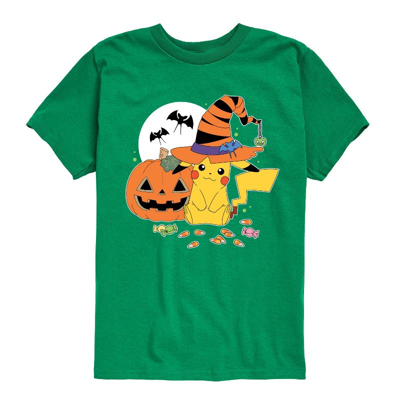 Boys' - Pokémon - Witch Pikachu With Candy Short Sleeve Graphic T-Shirt