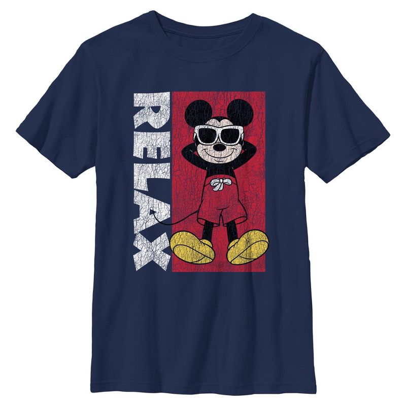 تي شيرت ميكي وأصدقاؤه للأولاد بتصميم نيون