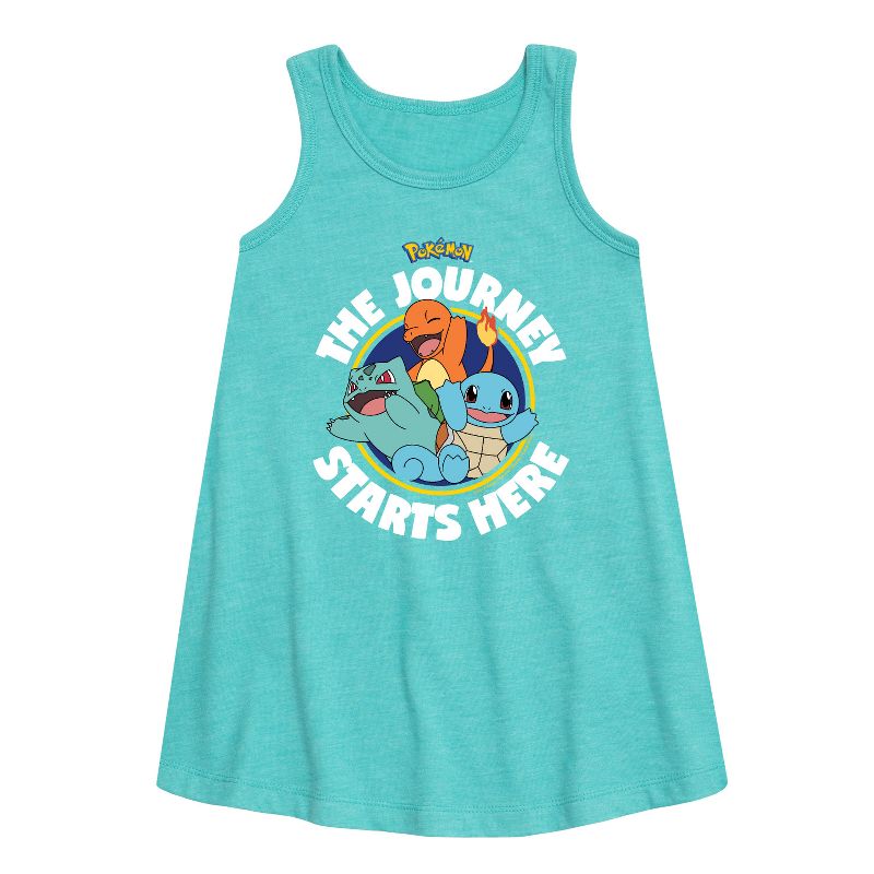 Girls' - Pokémon - Let's Get Started Graphic Sleeveless Aline Dress