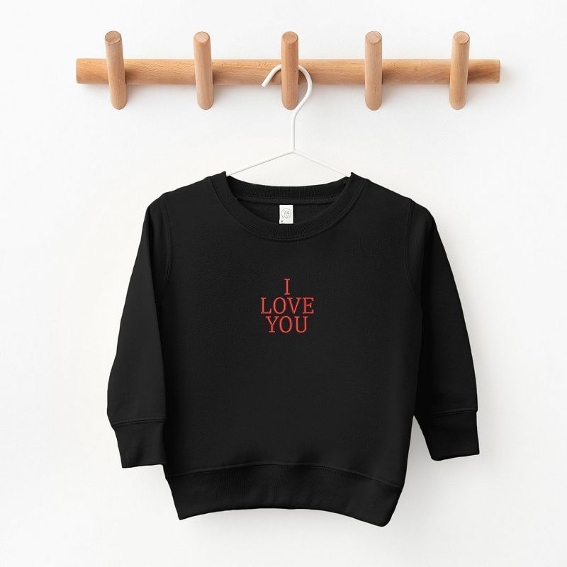 The Juniper Shop Embroidered I Love You Words Youth Ultra-Soft Graphic Sweatshirt
