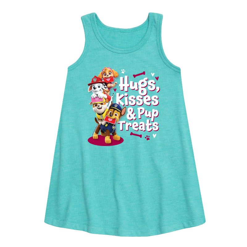 Girls' - Paw Patrol - Hugs Kisses Pup Treats Graphic Sleeveless Aline Dress