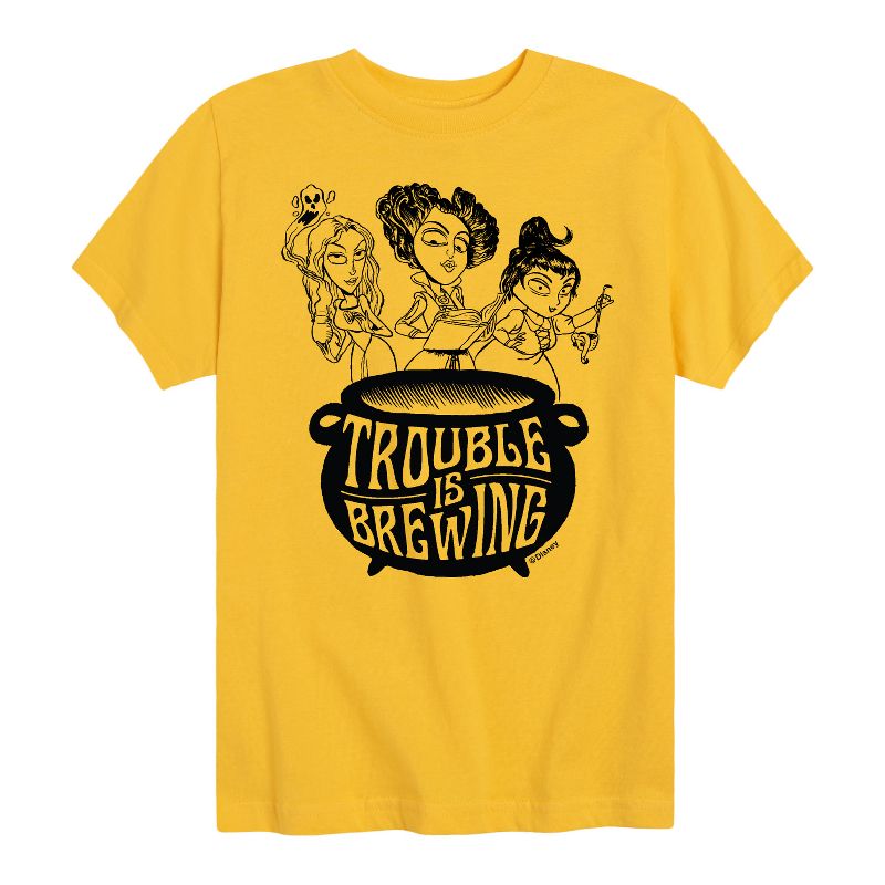 تي شيرت جرافيكي بأكمام قصيرة للأولاد - Hocus Pocus - Trouble is Brewing