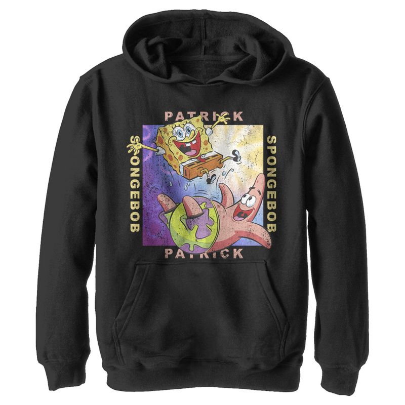 Boy's SpongeBob SquarePants Distressed Best Friends Pull Over Hoodie