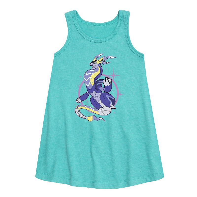 Girls' - Pokémon - Miraidon Elements Graphic Sleeveless Aline Dress