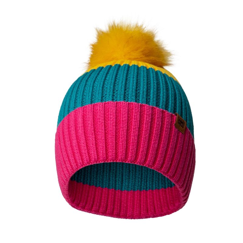 Britt's Knits Kid’s Wonderland Pom Pom Winter Hat Super Soft Stretchy Beanie Puff Pom Hat for Kids Boys & Girls