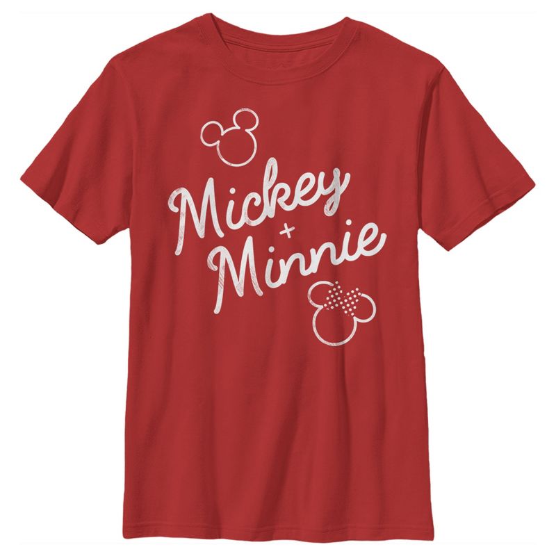 Boy's Disney Mickey and Minnie Retro Signatures T-Shirt