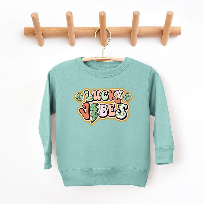 The Juniper Shop Lucky Vibes Lightning Bolt Toddler Graphic Sweatshirt