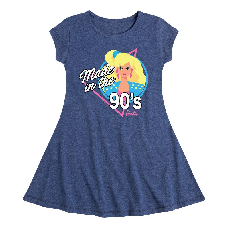 Girls' - Barbie - Made in the 90's Fit & Flair Cap Sleeve Dress