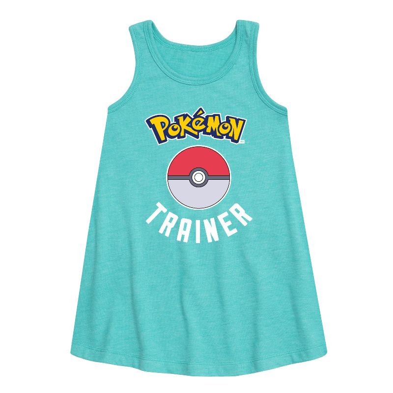 فستان بوكيمون تراينر جرافيكي بدون أكمام للفتيات