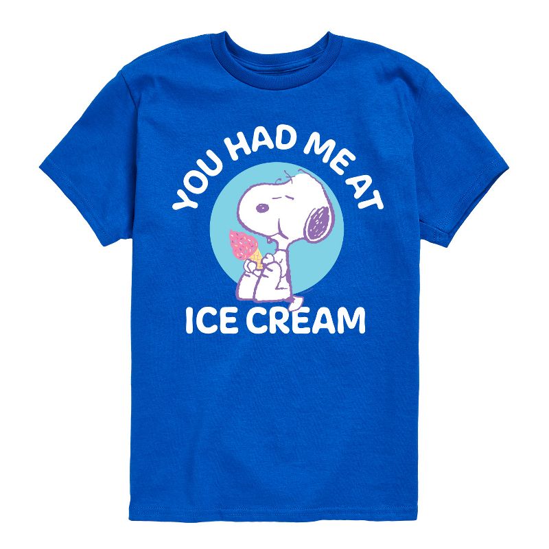 تي شيرت جرافيكي بأكمام قصيرة للأولاد من Peanuts - You Had Me At Ice Cream