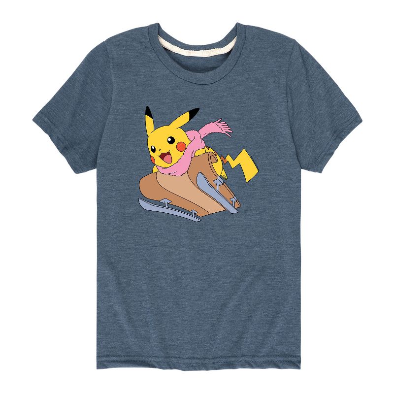 Boys' - Pokémon - Snow Boarding Short Sleeve Graphic T-Shirt