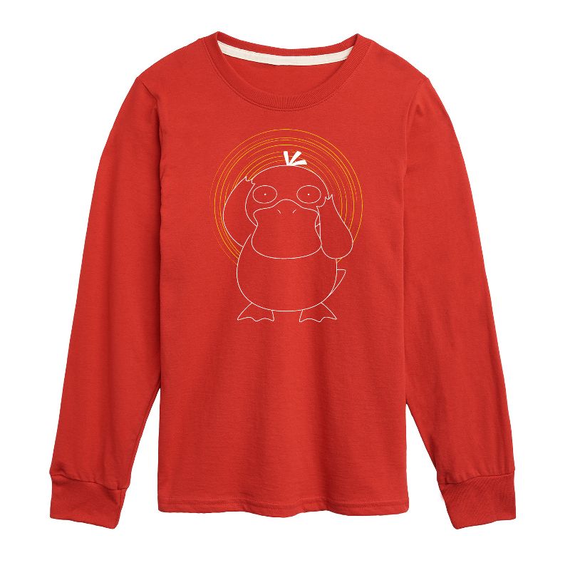 Boys' - Pokémon - Psyduck Spiral Long Sleeve Graphic T-Shirt
