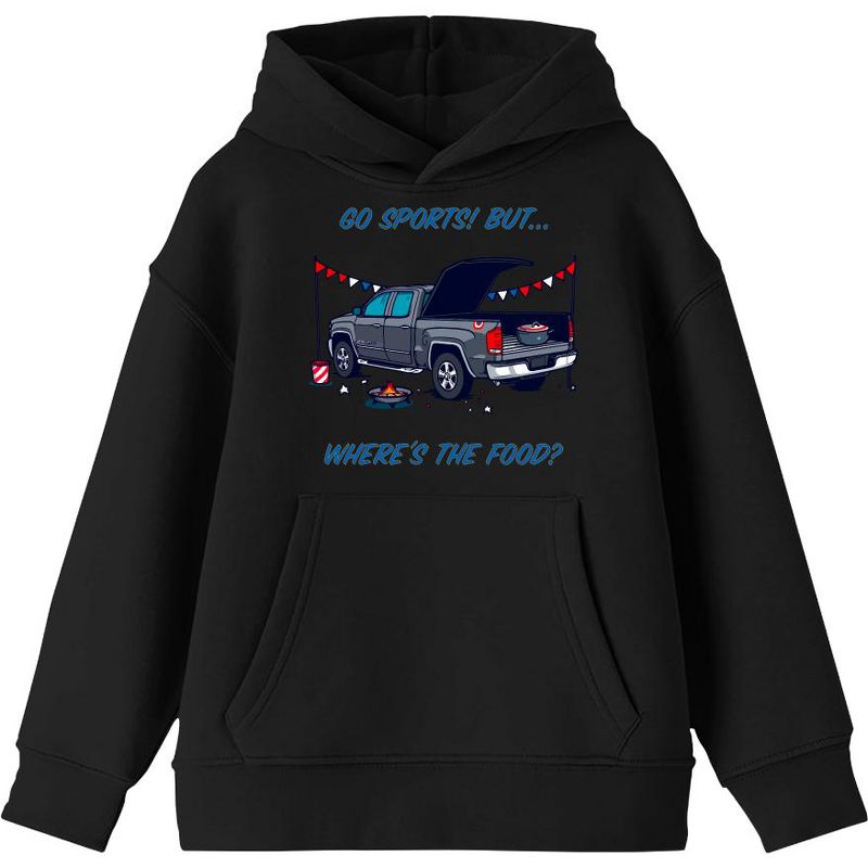 Go Sports! But Where's the Food? Kids Long Sleeve Hoodie