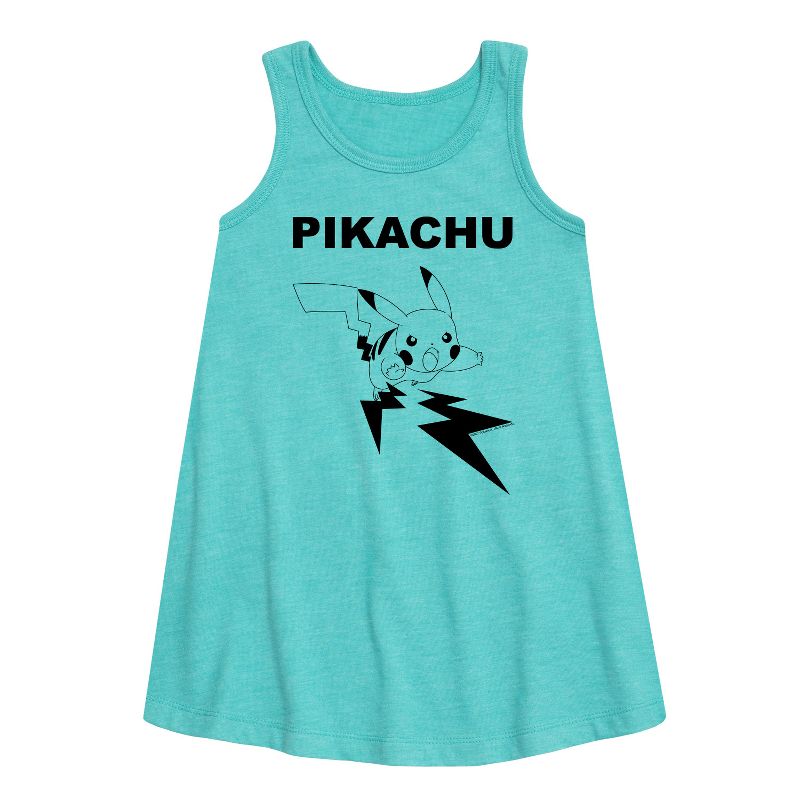 Girls' - Pokémon - Pikachu Engage Graphic Sleeveless Aline Dress