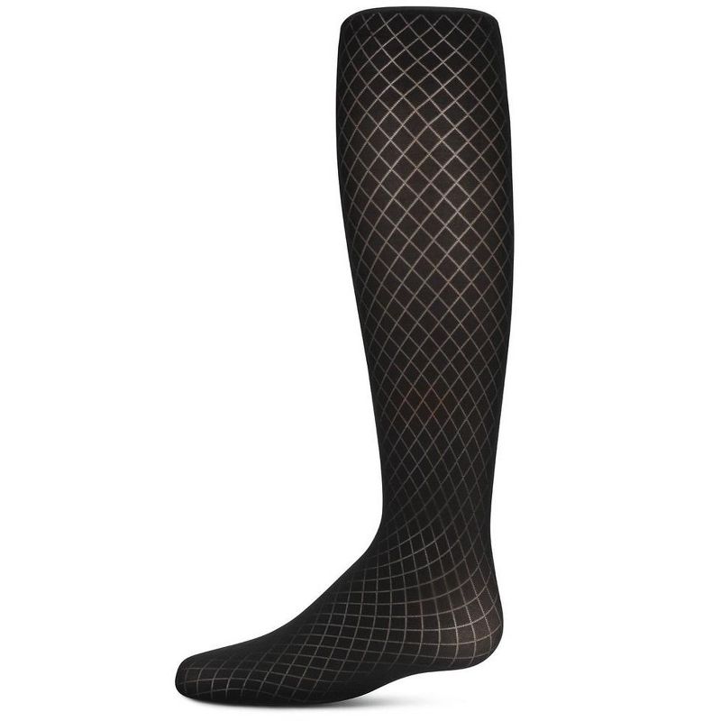 Memoi Girls' Diamond Semi Opaque Nylon Tights