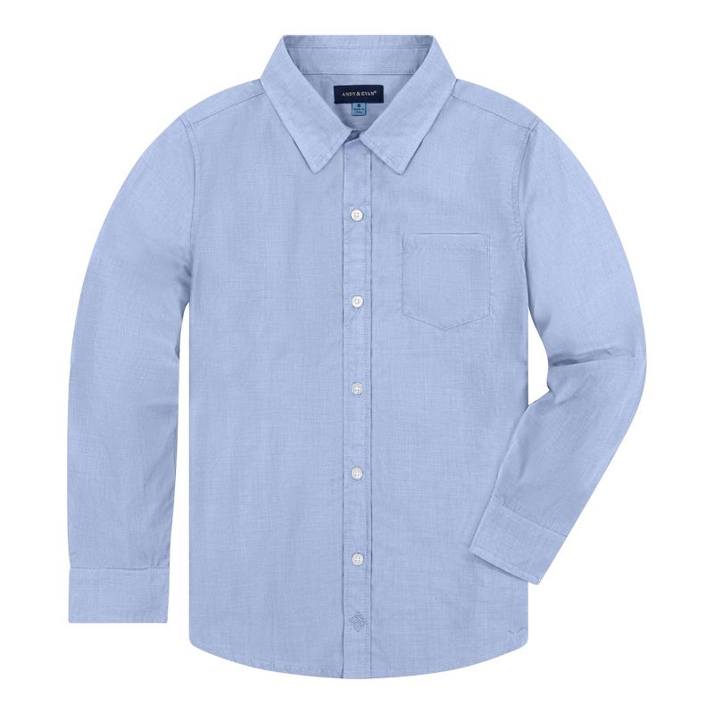 Andy & Evan Toddler Blue Chambray Button Down Shirt