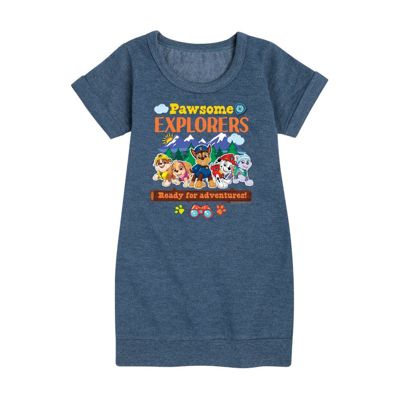 Girls' - Paw Patrol - Pawsome Explorers Graphic Short Sleeve Fleece Dress