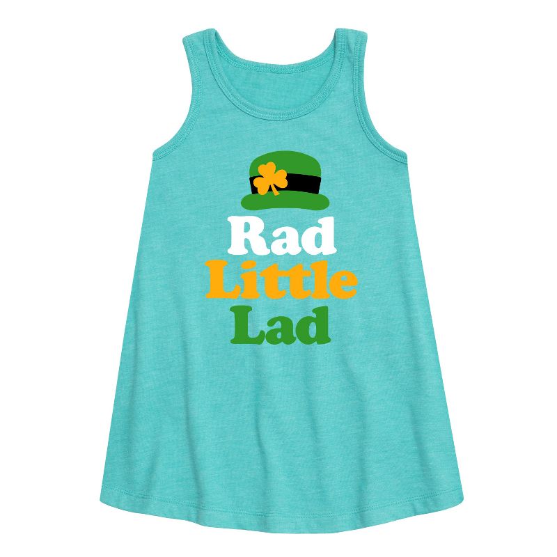 Girls' - Instant Message - St. Patrick's Day Rad Little Lad Graphic Sleeveless Aline Dress