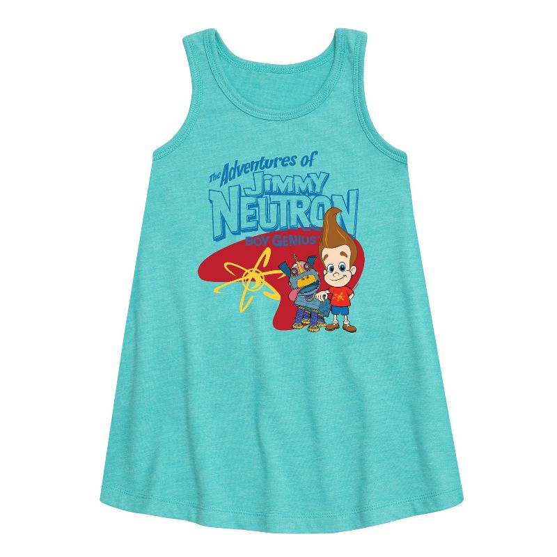 Girls' - Jimmy Neutron - Adventures of Jimmy Neutron Graphic Sleeveless Aline Dress