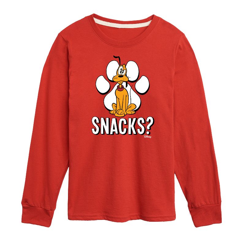 Boys' - Disney - Pluto Snacks? Long Sleeve Graphic T-Shirt