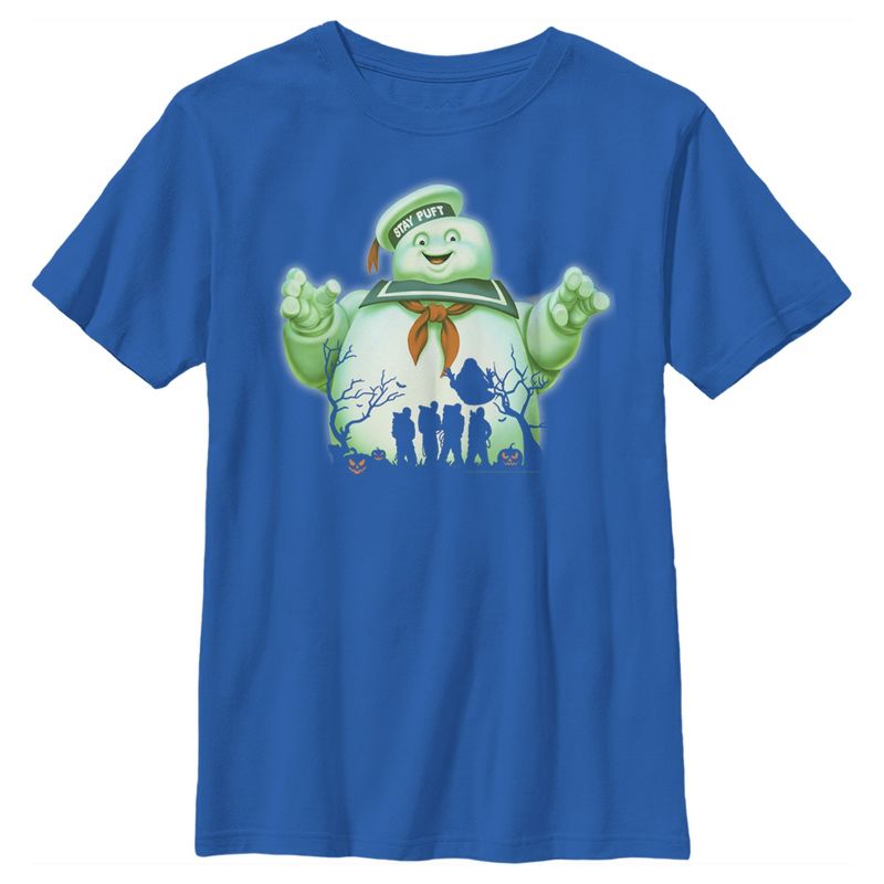 تي شيرت رجالي مطبوع عليه صورة Ghostbusters Halloween Stay Puft Marshmallow Man