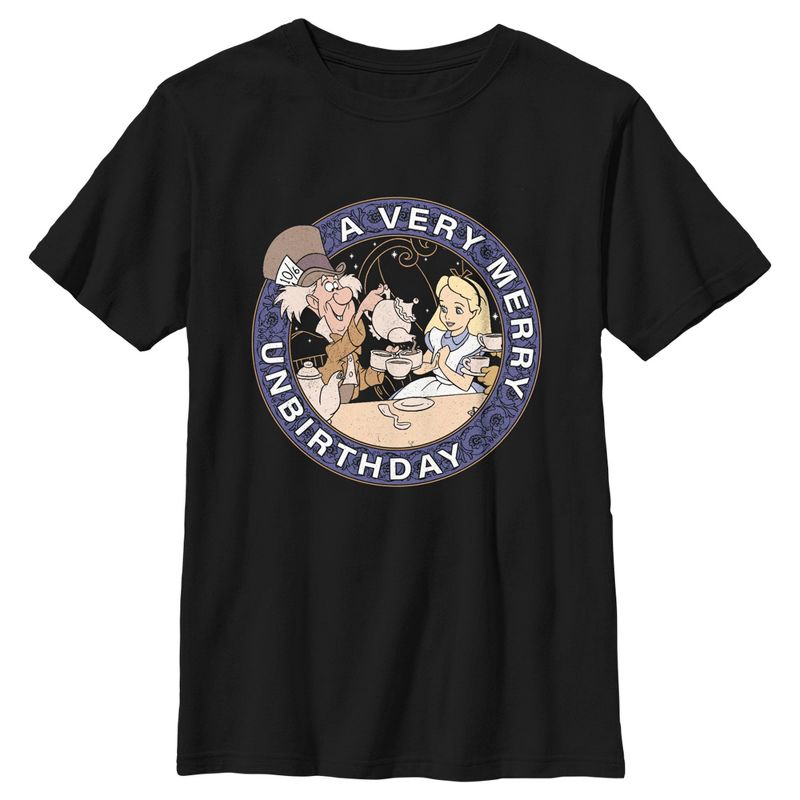 Boy's Alice in Wonderland A Very Merry Unbirthday T-Shirt