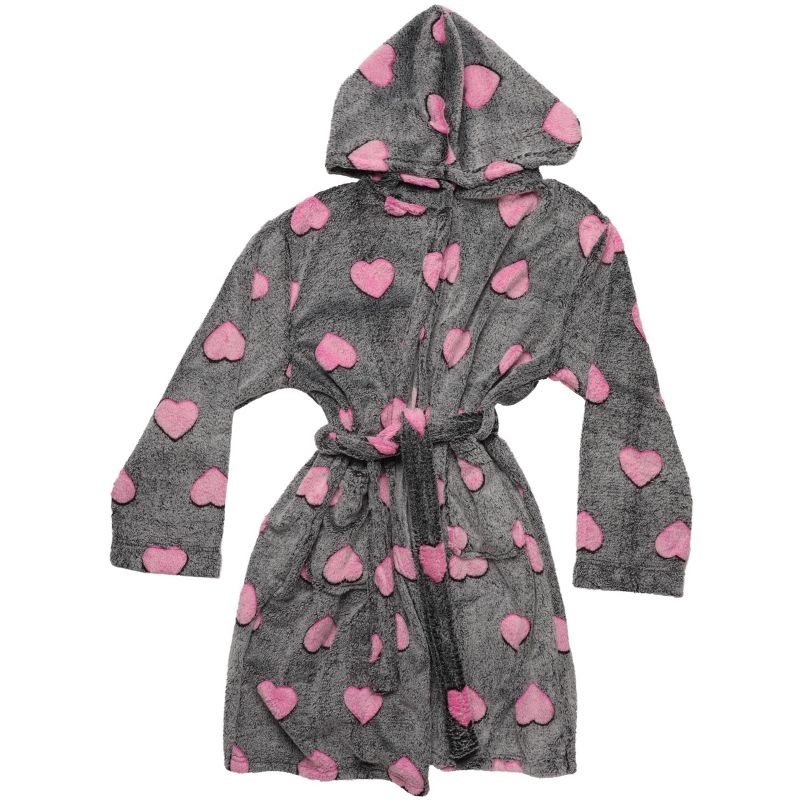 Just Love Hooded Plush Fleece Robe for Girls