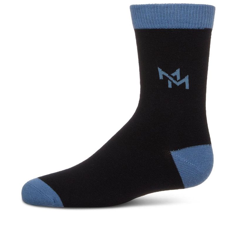 Memoi Boys' Overlapped M Crew Socks
