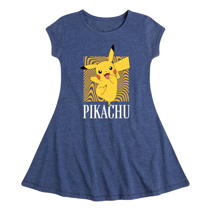 فستان بناتي بأكمام قصيرة بتصميم بيكاتشو المنوم