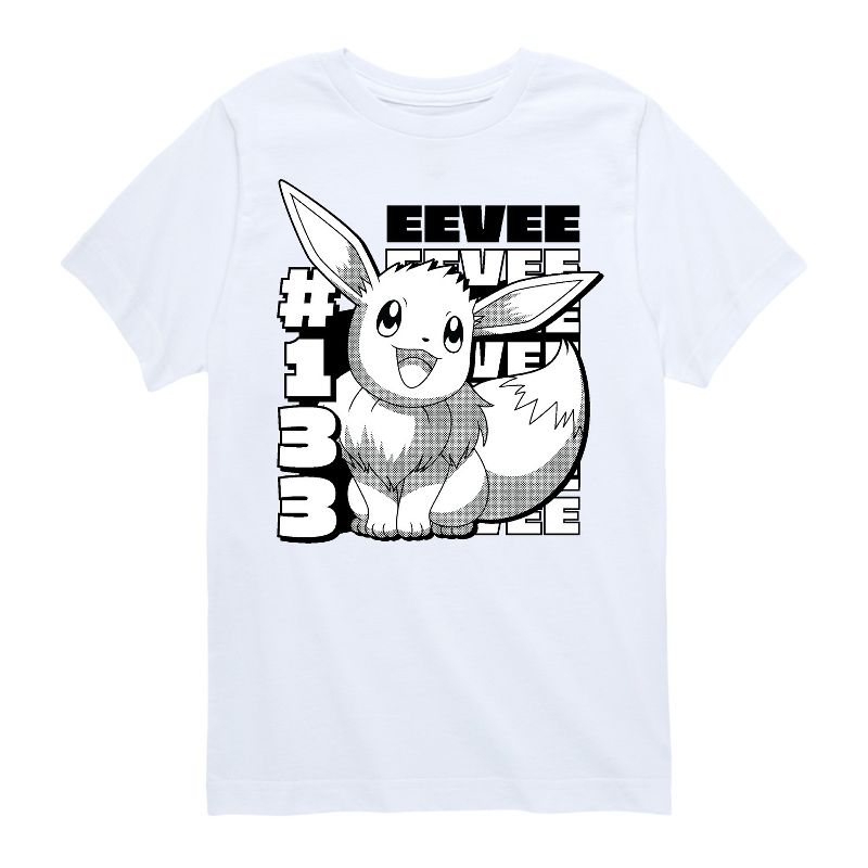 Boys' - Pokémon - Happy Eevee Cute Short Sleeve Graphic T-Shirt