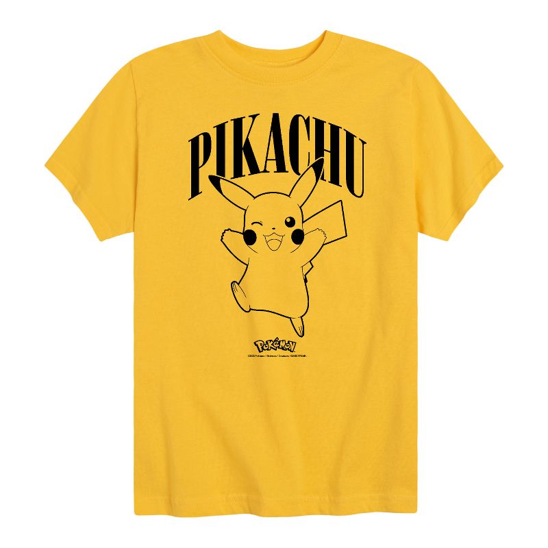 تي شيرت جرافيكي بأكمام قصيرة للأولاد - بوكيمون - بيكاتشو وينك