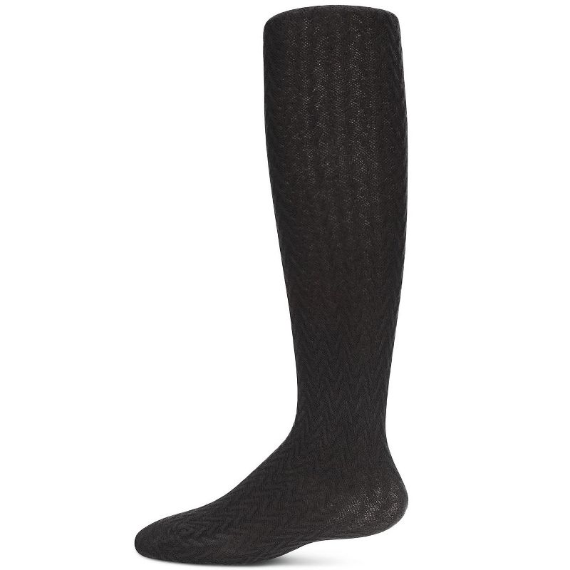 Memoi Girls' Arrow Opaque Cotton Tights