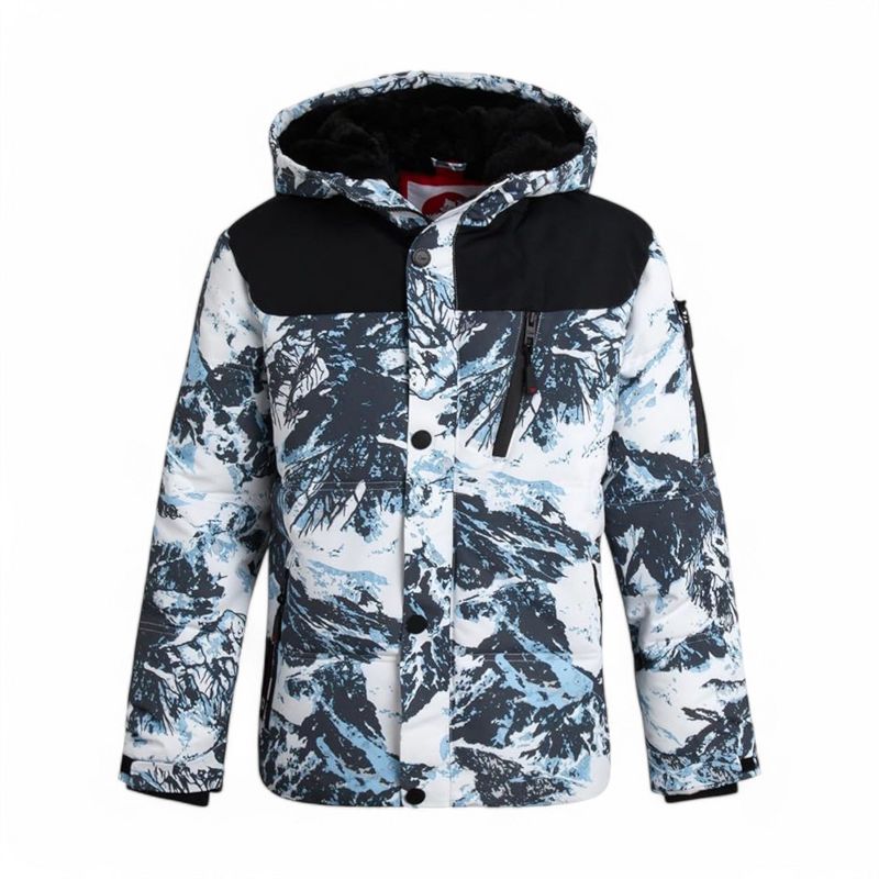 جاكيت بافر للأولاد من Canada Weather Gear - نايلون شتوي معزول ببطانة من الفرو الصناعي - جاكيتات تزلج خارجية للأولاد (8-20)