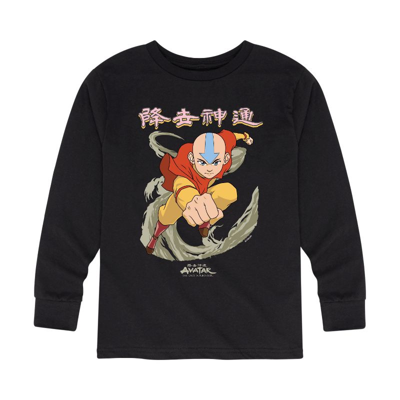 Boys' - Avatar: The Last Airbender - Aang Wind Long Sleeve Graphic T-Shirt