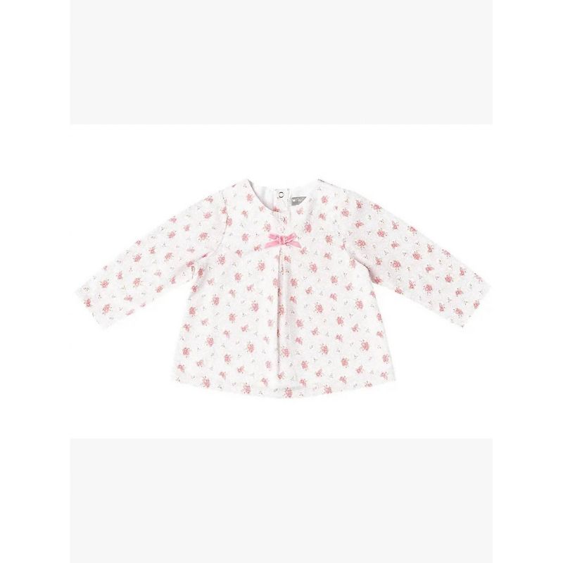 Girl ' Floral Long Sleeve Top - Petit Confection