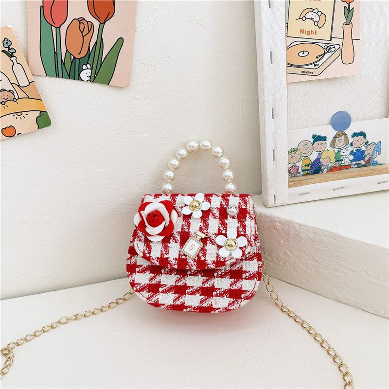 MyKids-USA Stylish And Versatile Carry-On Girls’ Portable Red Crossbody Handbag