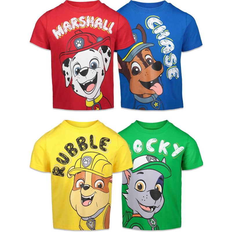 Nickelodeon Paw Patrol 4 Pack T-Shirts