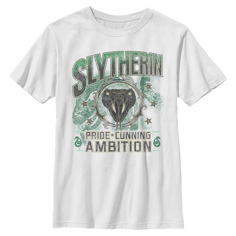 Boys Harry Potter Slytherin Pride and Ambition T Shirt