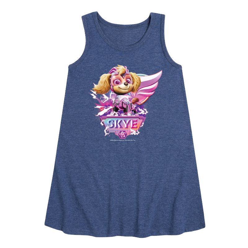 Girls' - Paw Patrol - Skye Lightning Graphic Sleeveless Aline Dress