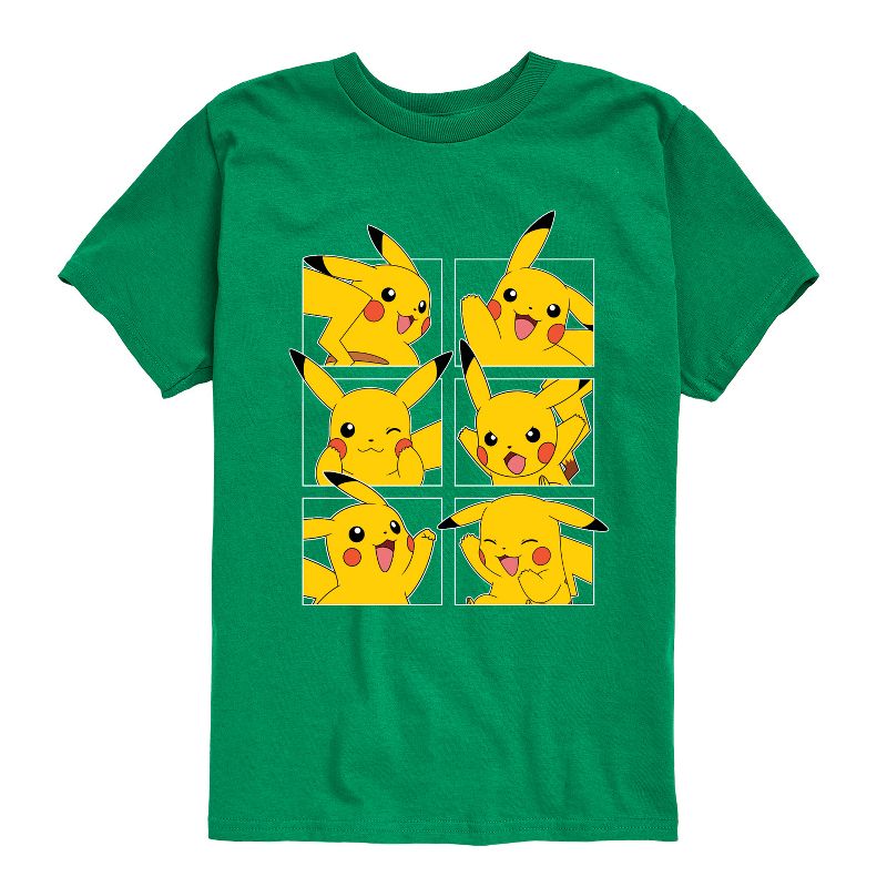 تي شيرت جرافيكي بأكمام قصيرة للأولاد - بوكيمون - بيكاتشو جريد