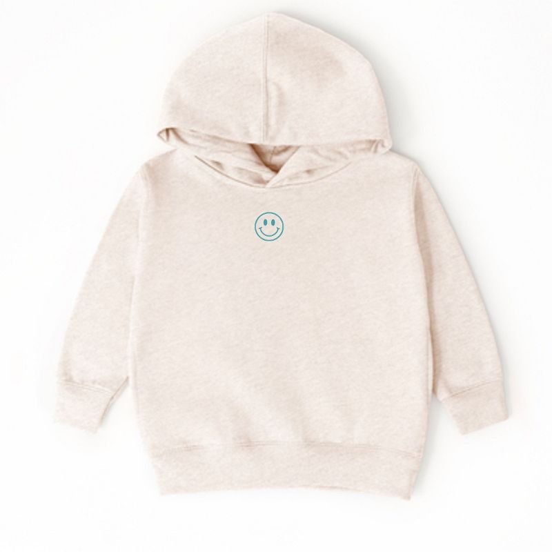 The Juniper Shop Embroidered Smiley Face Outline Toddler Hoodie