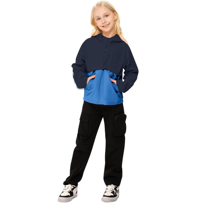 Kids Lightweight Packable Rain Jacket Waterproof Hooded Raincoats Windproof for Boys and Girls