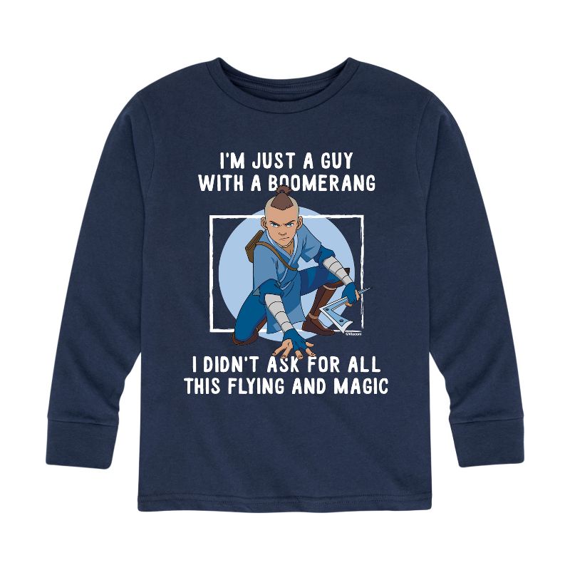 Boys' - Avatar: The Last Airbender - Boomerang Guy Long Sleeve Graphic T-Shirt