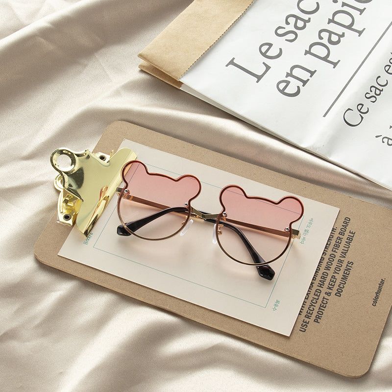 MyKids-USA Girls Colorful Lenses Cartoon Frame Shape Fashion Sunglasses