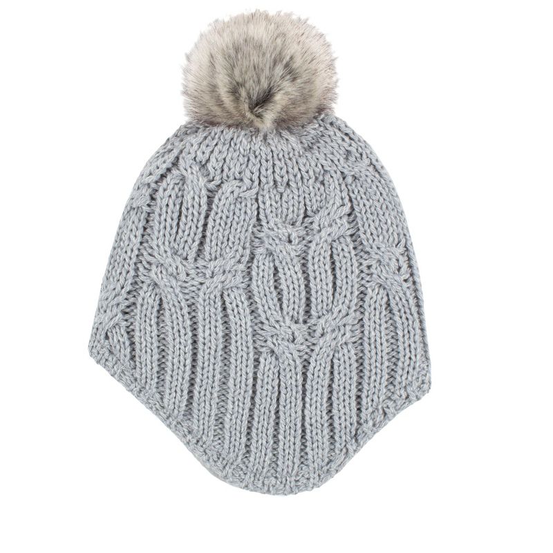 Girls Frigid Cosy Ear Hat w/ Pom Pom